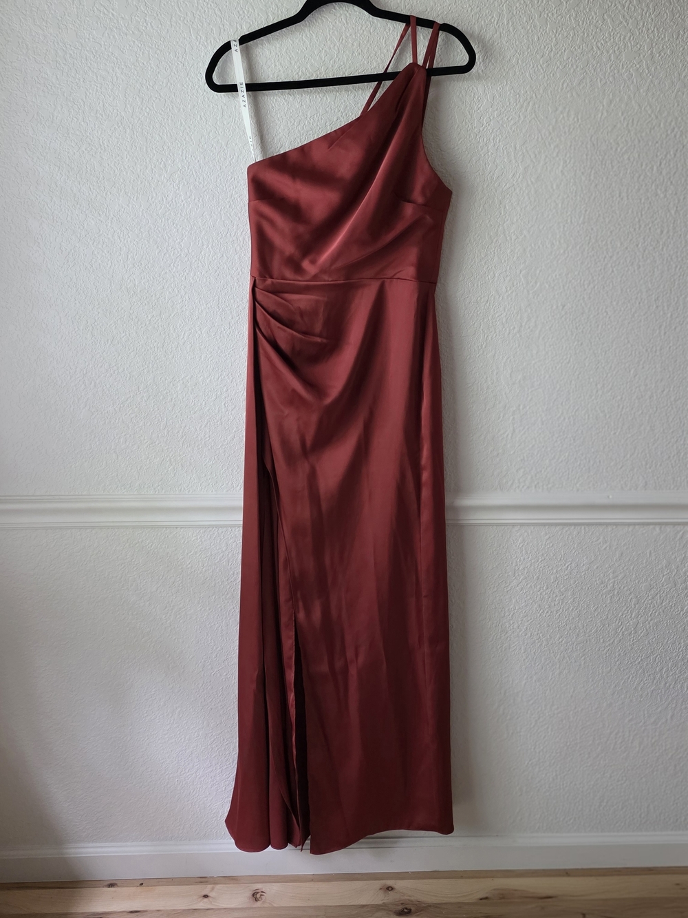 Azazie One-Shoulder Satin Gown